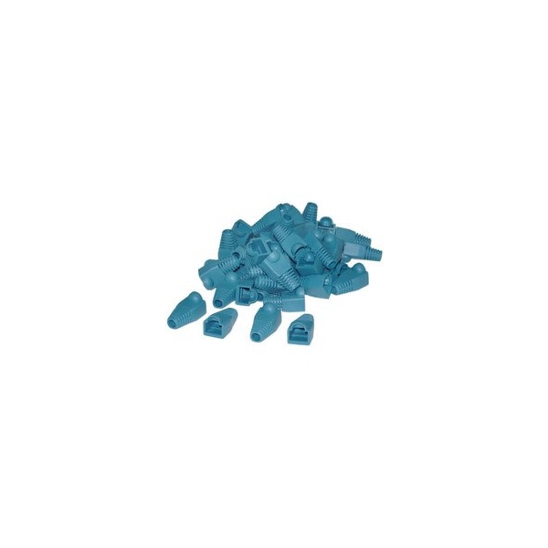 Cable Wholesale RJ45 Strain Relief Boots, Blue, 50 Pieces Per Bag SR-8P8C-BL - main